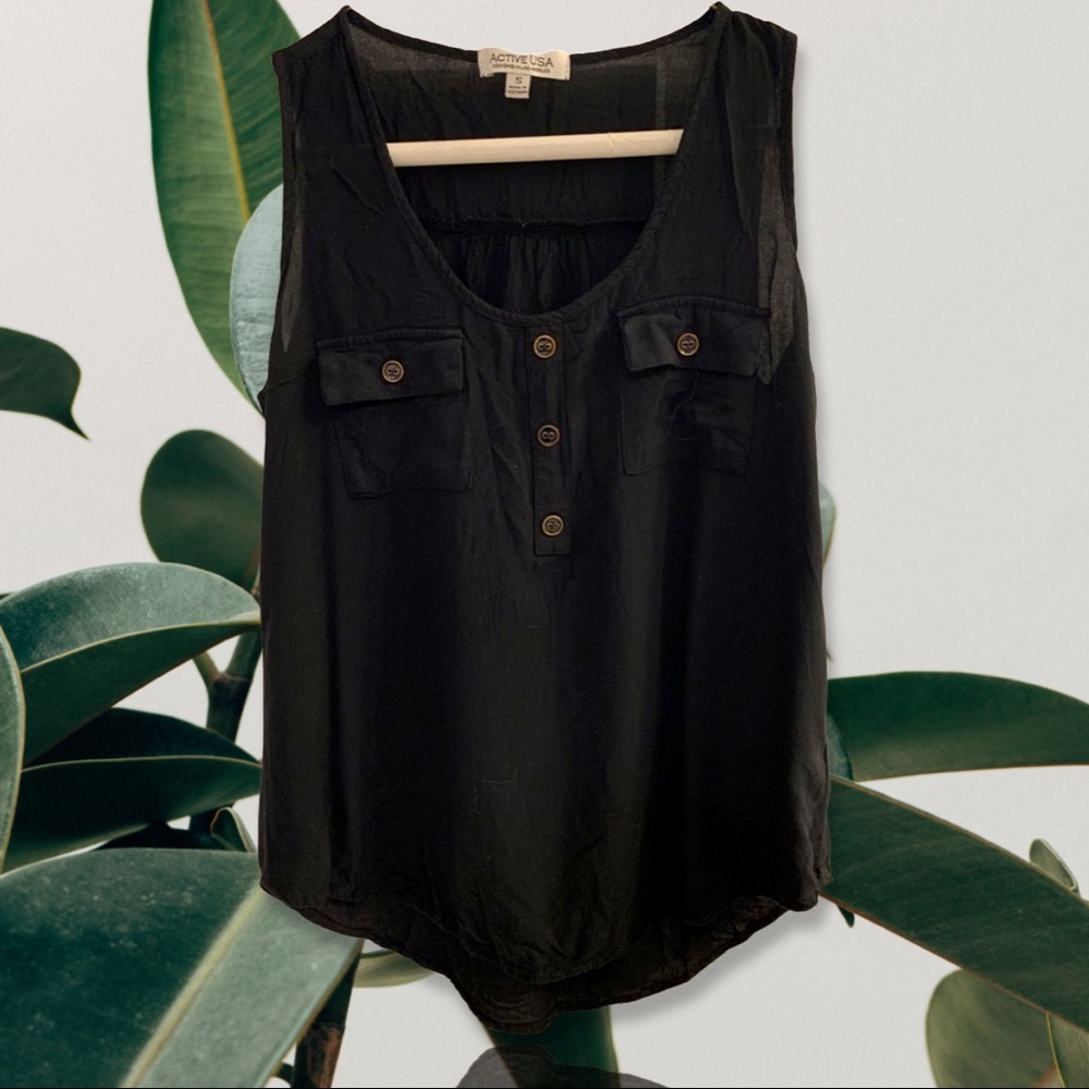Chic Comfy Light Black Tank Top